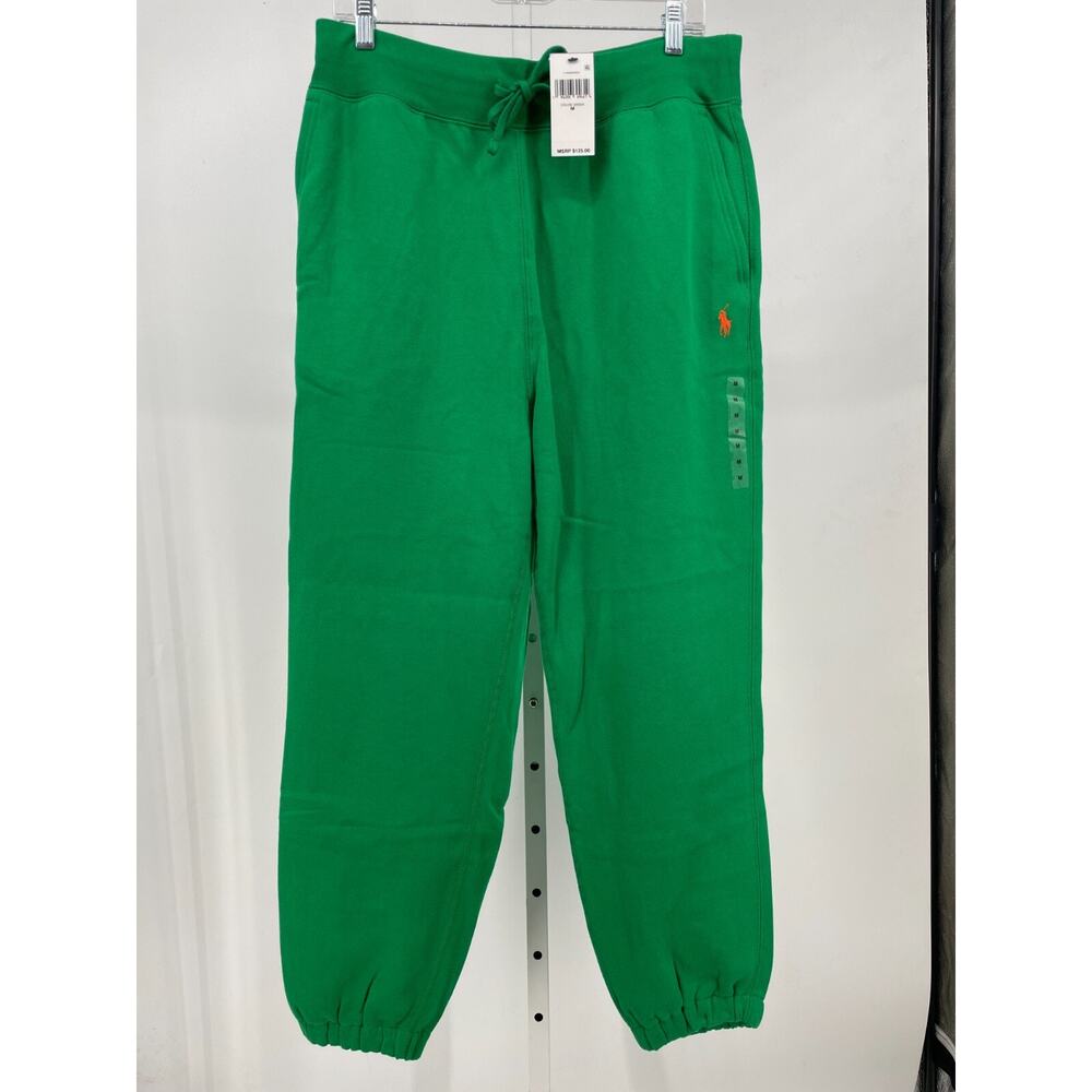 Polo Ralph Lauren Mens Jogger Pants M Cruise Green Drawstring Tie Big Fit Fleece